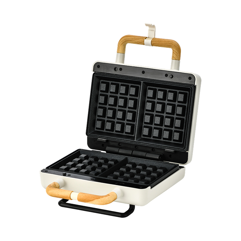 BJX-S003C 800W 2枚切りワッフルメーカー 固定プレート付き